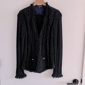 Intermix knit blazer navy